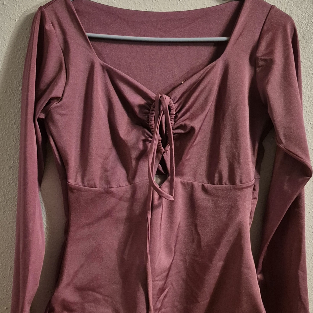 ISSI Mauve Long Sleeve Bodysuit